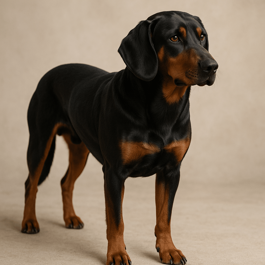 Brachet autrichien noir et feu