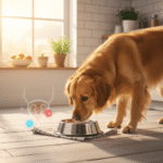 Chien qui boit beaucoup d'eau dans sa gamelle, signe possible de polydipsie